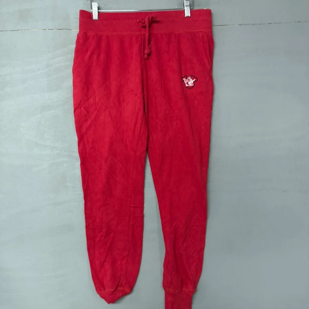 True Religion Mens Red Buddha Logo Horseshoe Stitching Jogger‎ Sweatpants Size M